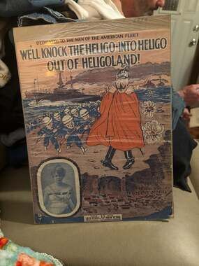 1917 WWI Sheet Music We'll Knock the Heligo Into Heligo Out of Heligoland by The